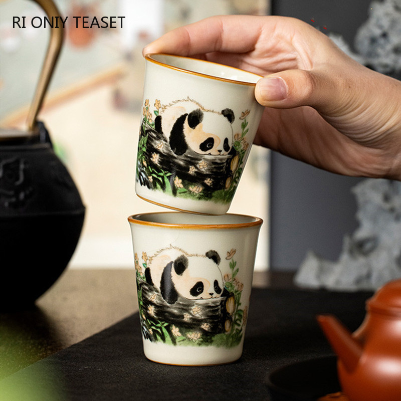 Handmade Ceramic Mug - 1 pc tradição chinesa ru forno