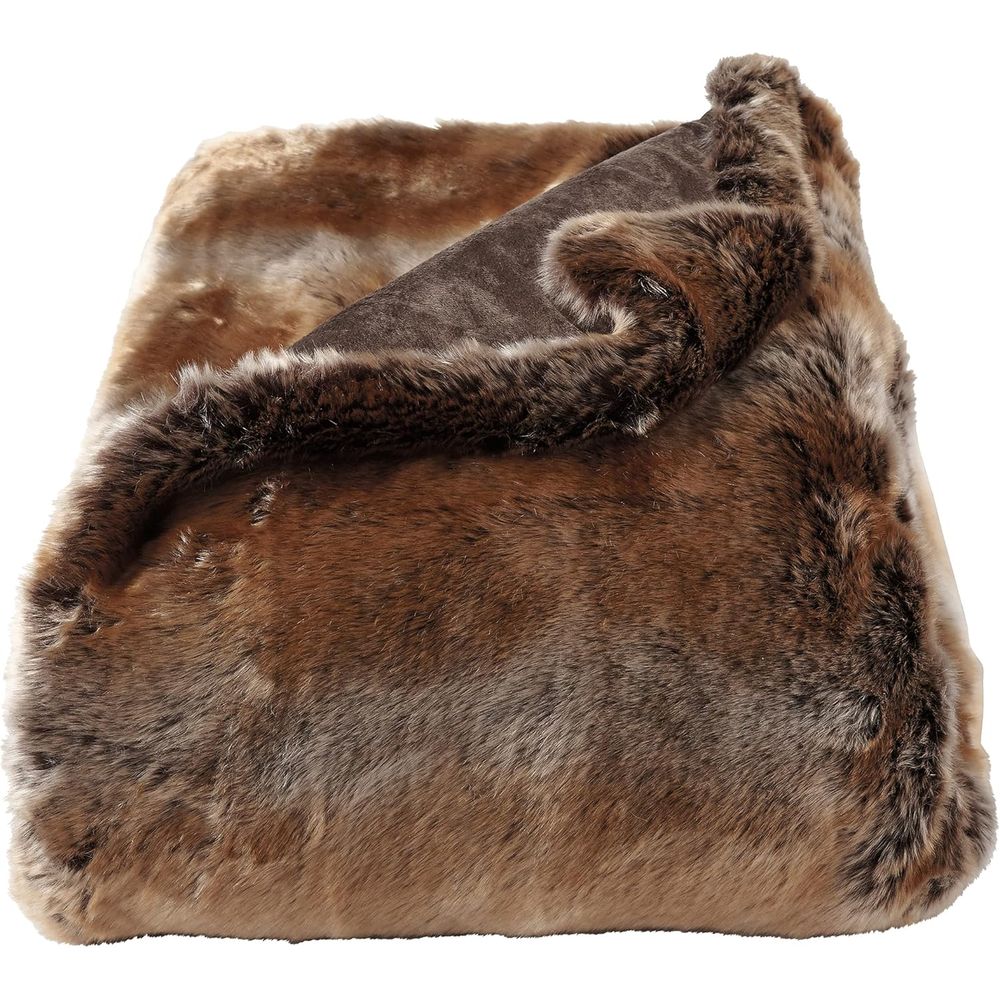 Cashmere Throw Blanket - Manta de pele sintética – luxuosa,