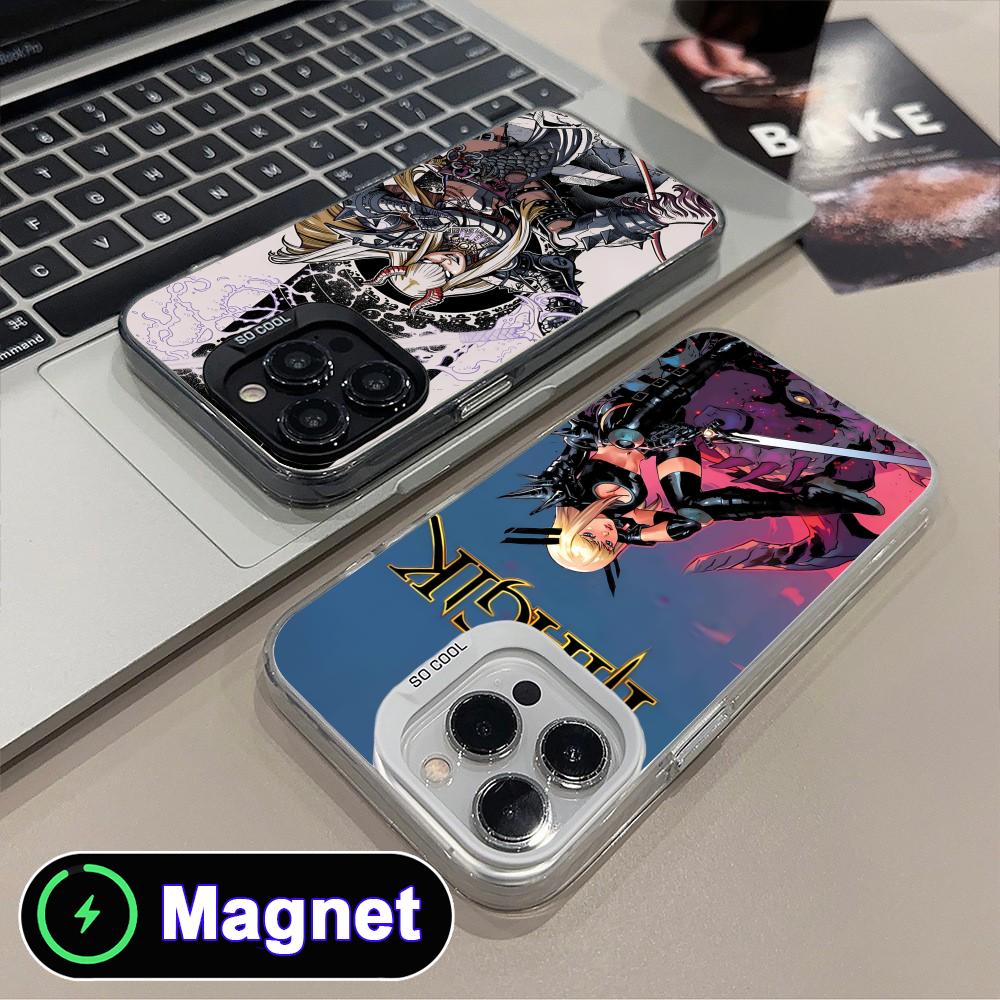 Apple Iphone 15 - Capa Magnética Colorida Prata Magik Illyana