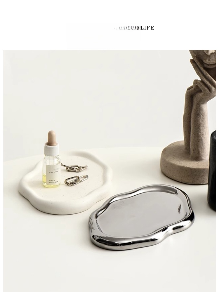 Luxury Lifestyle Jewelry - Bandeja de Armazenamento Cerâmica Estilo Nórdico