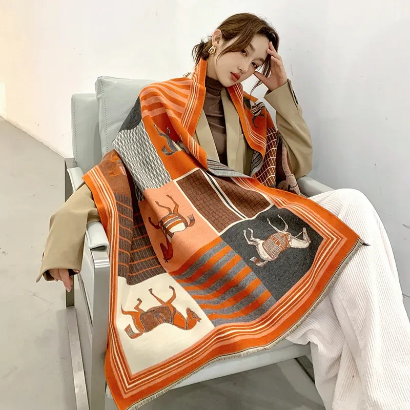 Cashmere Throw Blanket - Lance cobertor de luxo inverno cachecol
