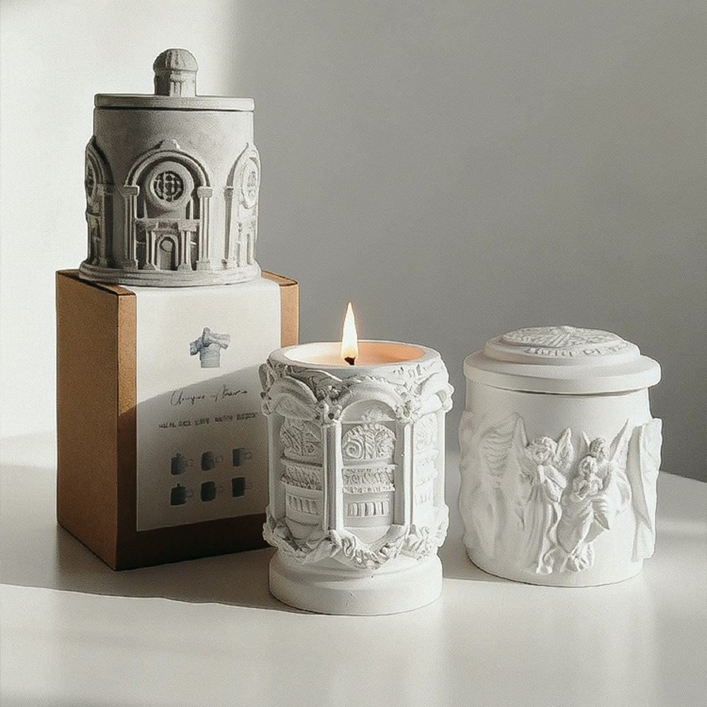 Scented Candle Luxury - Vela Aromática em Copo de Gesso,