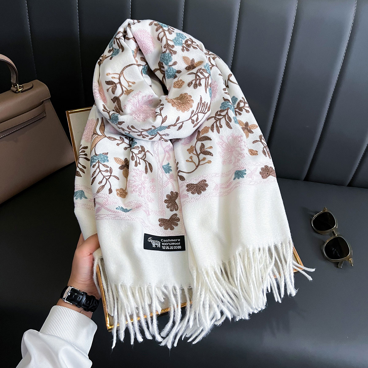 Novo inverno quente cachecol d - Cashmere Throw Blanket avaliação e preço