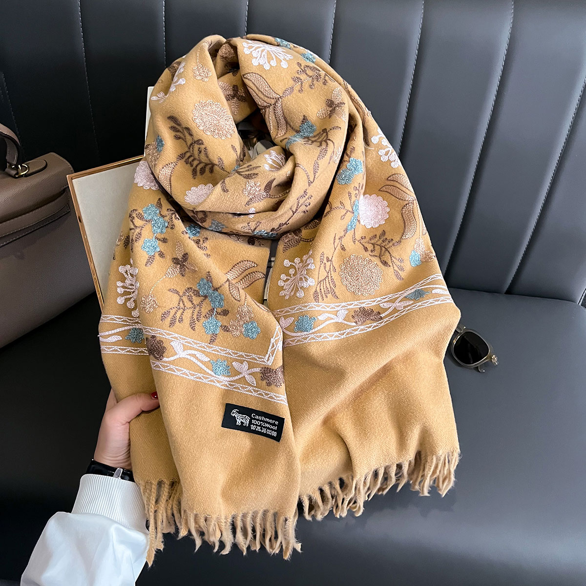 Novo inverno quente cachecol d - Cashmere Throw Blanket avaliação e preço