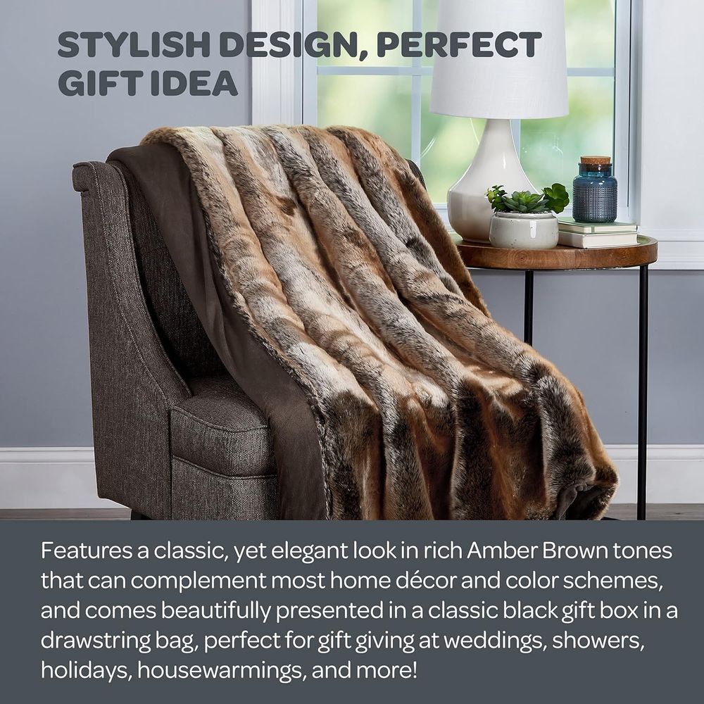Manta de pele sintética – luxu - Cashmere Throw Blanket avaliação e preço