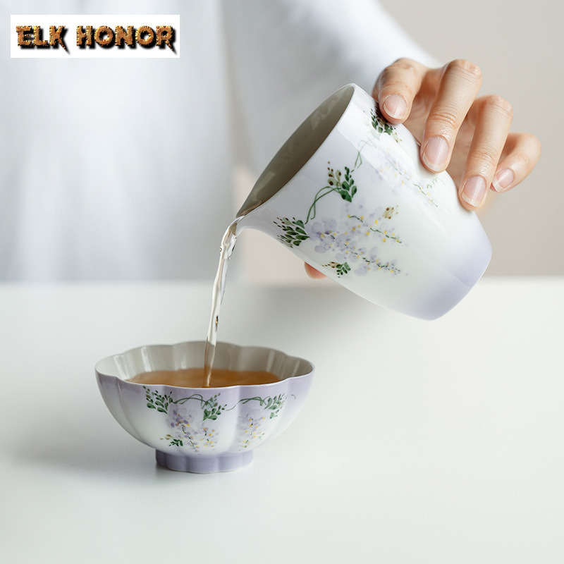210ml pintado à mão flor de gl - Handmade Ceramic Mug avaliação e preço