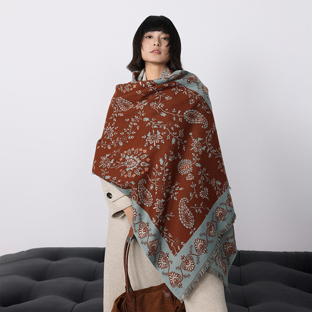 Luxo inverno imitação de caxem - Cashmere Throw Blanket avaliação e preço