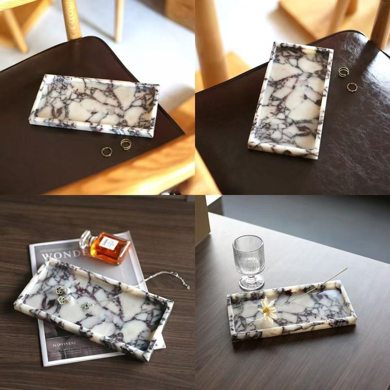 Bandeja retangular de mármore  - Scented Candle Luxury avaliação e preço