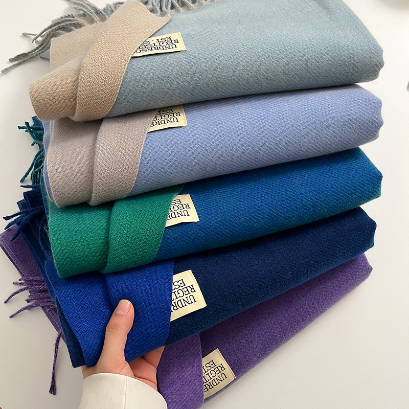 Moda sólida cashmere cachecol  - Cashmere Throw Blanket avaliação e preço