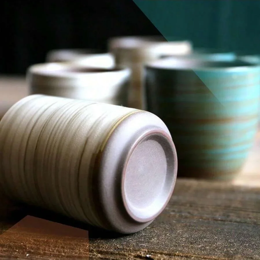 Caneca de pedra esmaltada crac - Handmade Ceramic Mug avaliação e preço